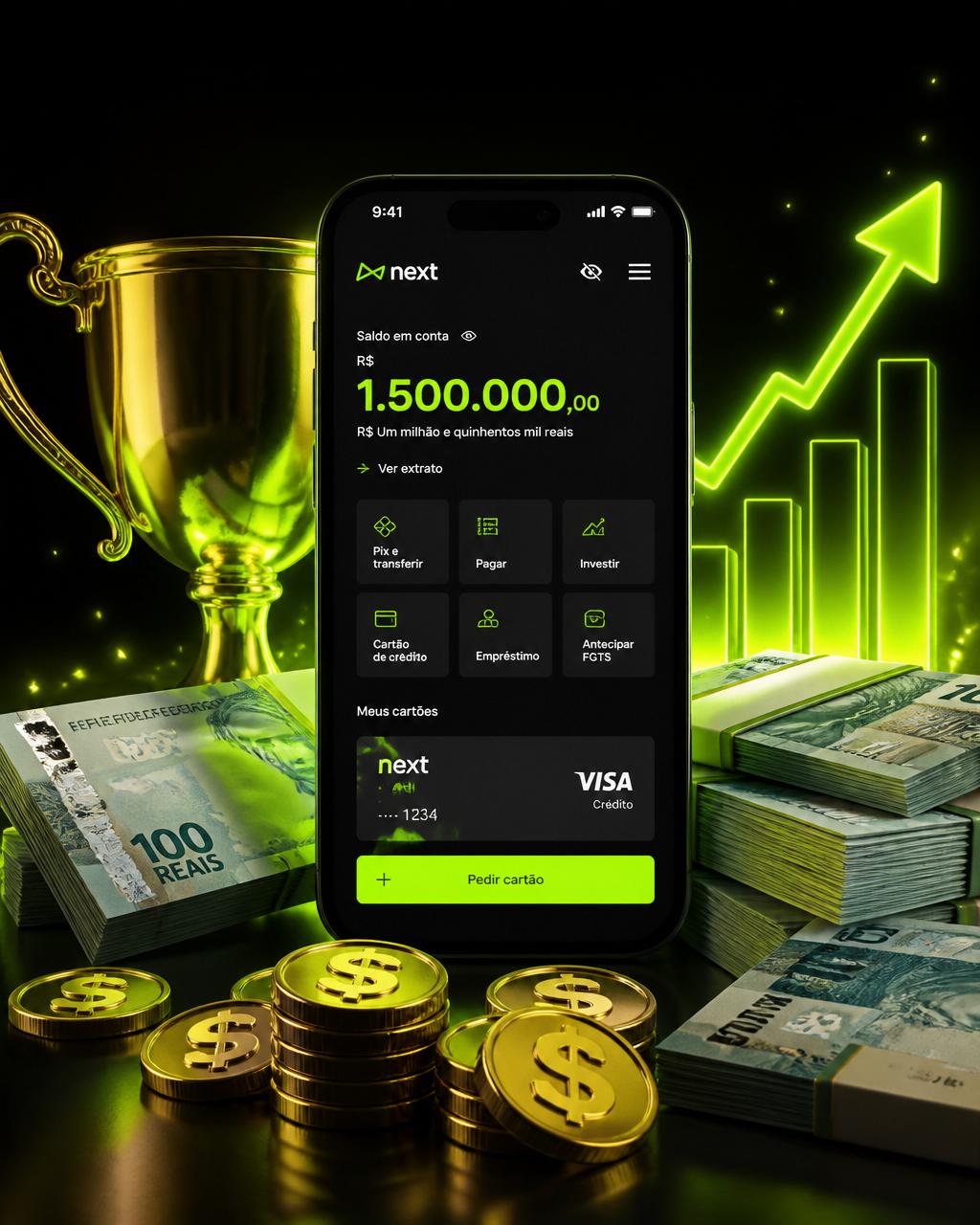 Notificações de venda e saldo crescendo após aplicar o método de Shorts
